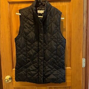 Jones New York Black Quilted Vest